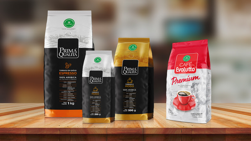 Cooxupé lança versão premium do café Evolutto e novas embalagens dos cafés Prima Qualità