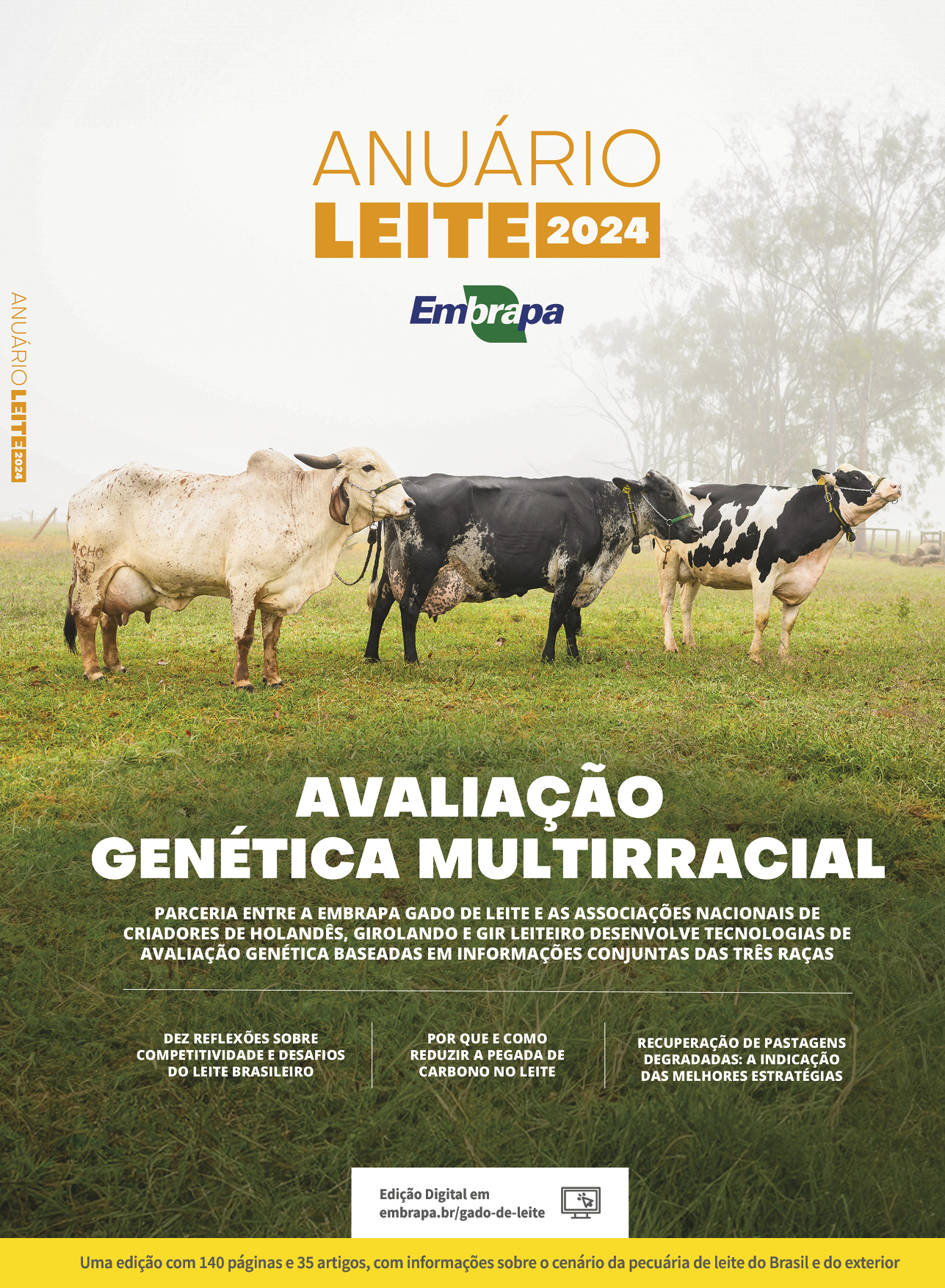 Anuário Leite 2024, da Embrapa Gado de Leite, destaca pesquisas e tecnologias que impulsionam o aumento da produtividade na atividade